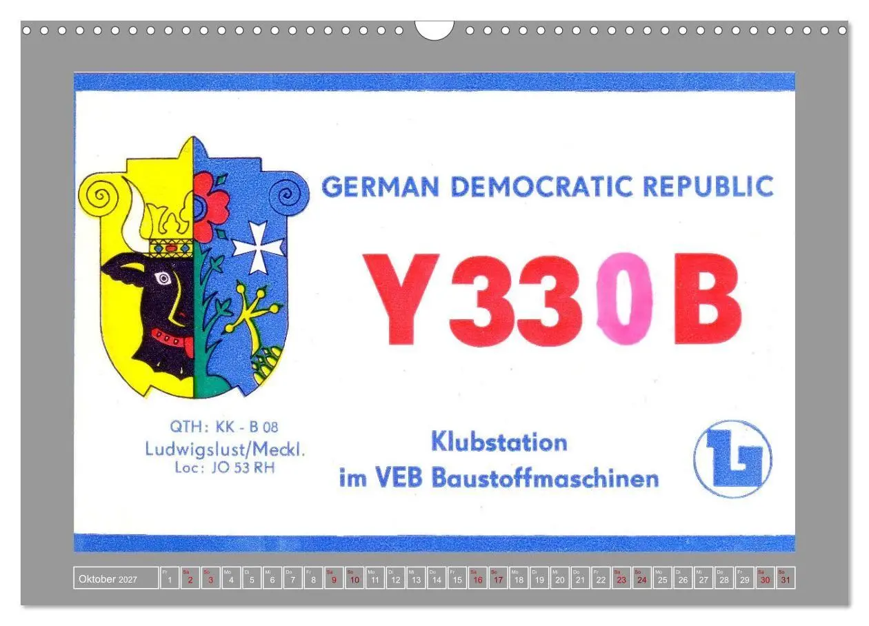 Bild: 9783516979817 | DDR - Ostalgie auf QSL-Karten (Wandkalender 2027 DIN A3 quer),...