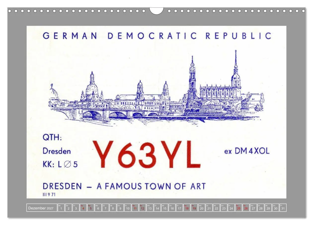 Bild: 9783516979817 | DDR - Ostalgie auf QSL-Karten (Wandkalender 2027 DIN A3 quer),...