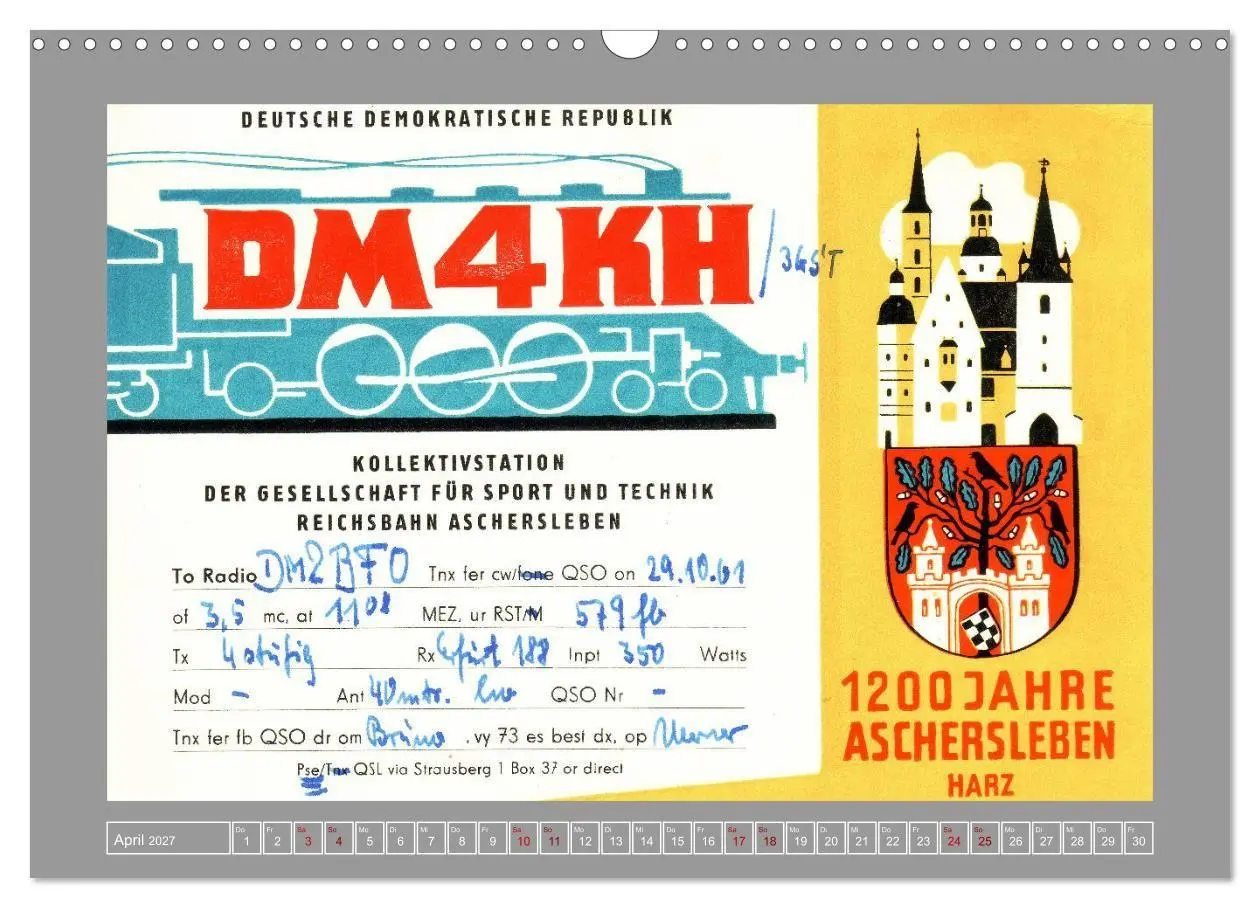 Bild: 9783516979817 | DDR - Ostalgie auf QSL-Karten (Wandkalender 2027 DIN A3 quer),...