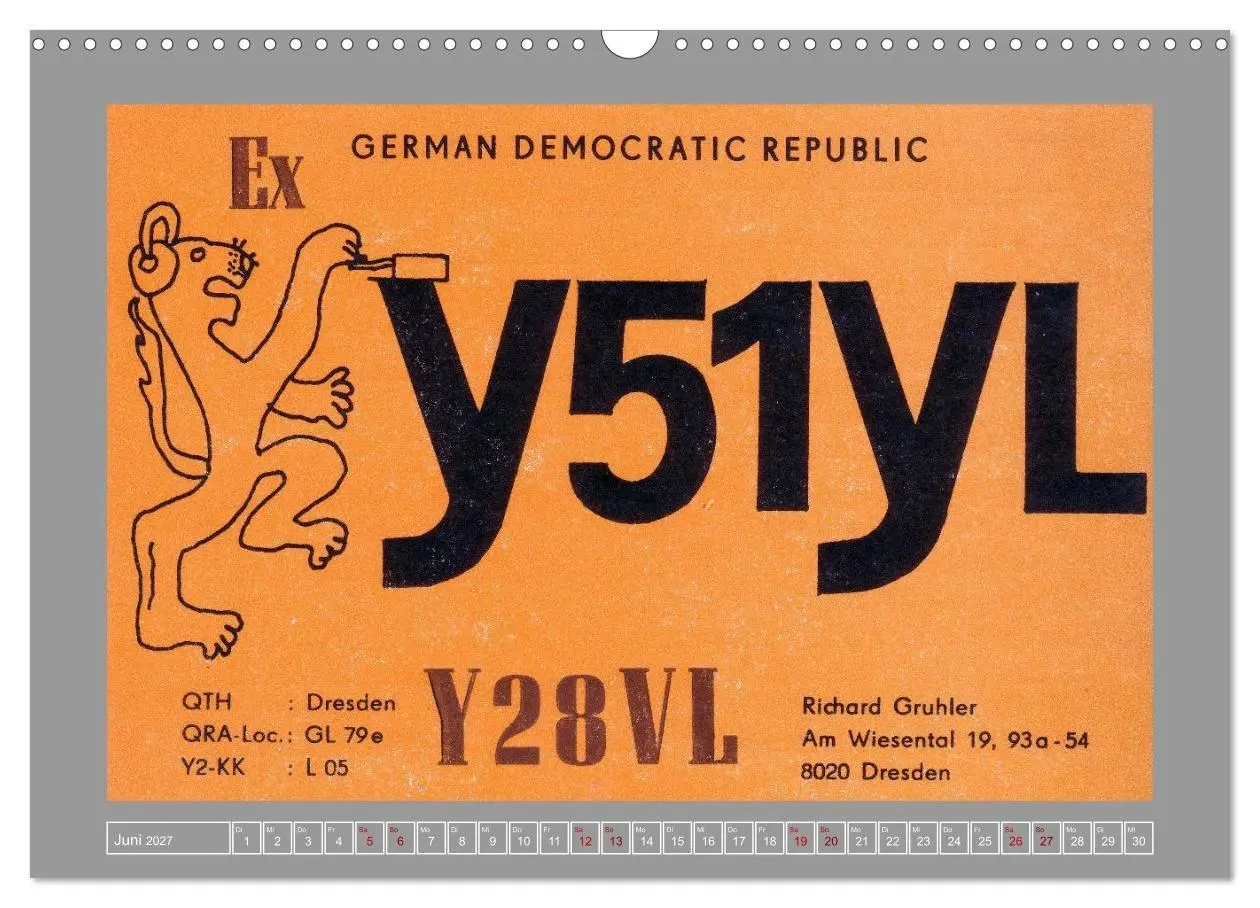 Bild: 9783516979817 | DDR - Ostalgie auf QSL-Karten (Wandkalender 2027 DIN A3 quer),...