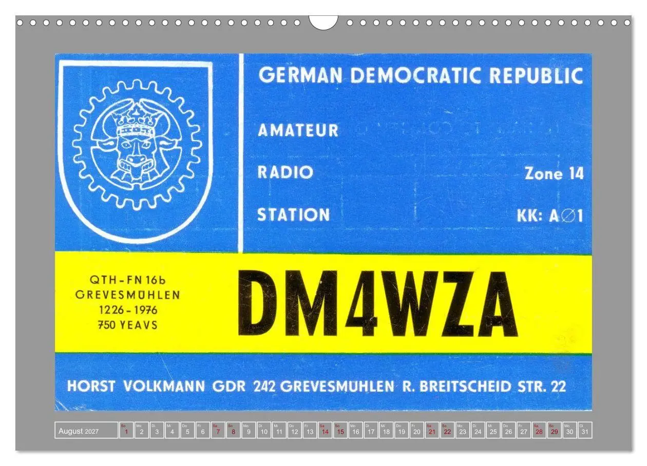 Bild: 9783516979817 | DDR - Ostalgie auf QSL-Karten (Wandkalender 2027 DIN A3 quer),...