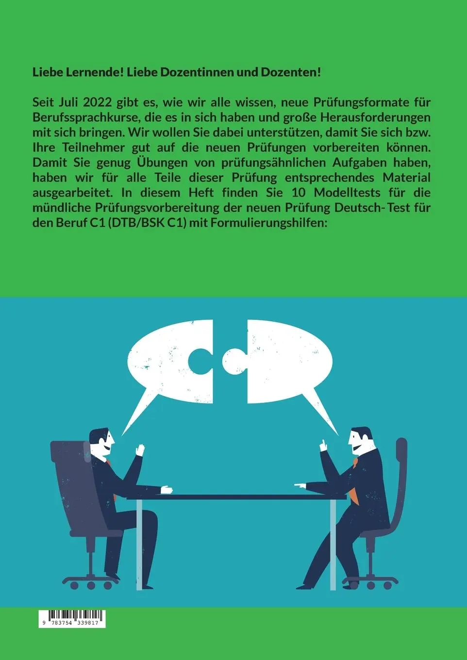 Rückseite: 9783754339817 | Mündliche Prüfung Deutsch für den Beruf DTB/BSK C1 | Trautheim (u. a.)