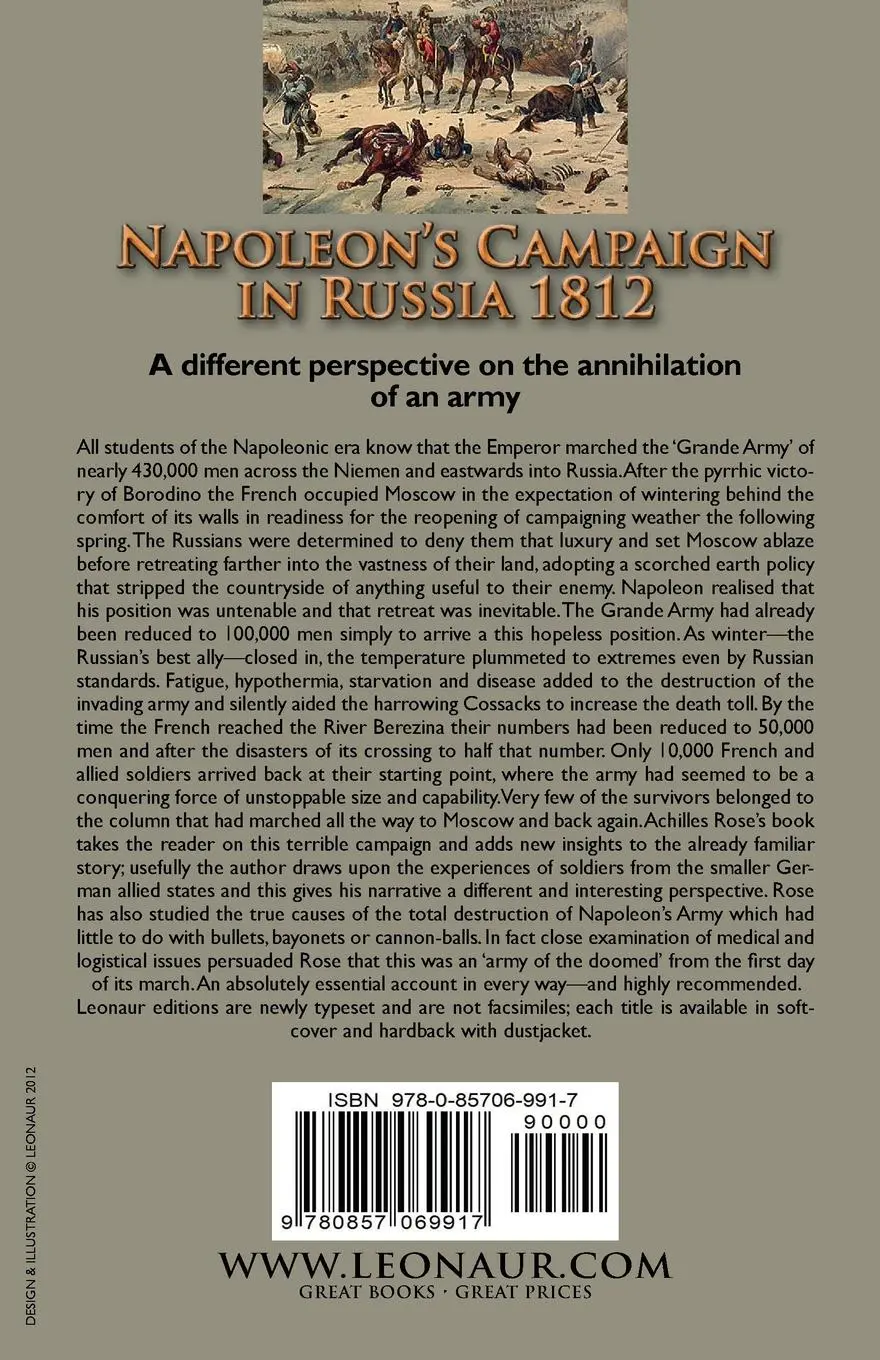 Rückseite: 9780857069917 | Napoleon's Campaign in Russia 1812 | Achilles Rose | Taschenbuch