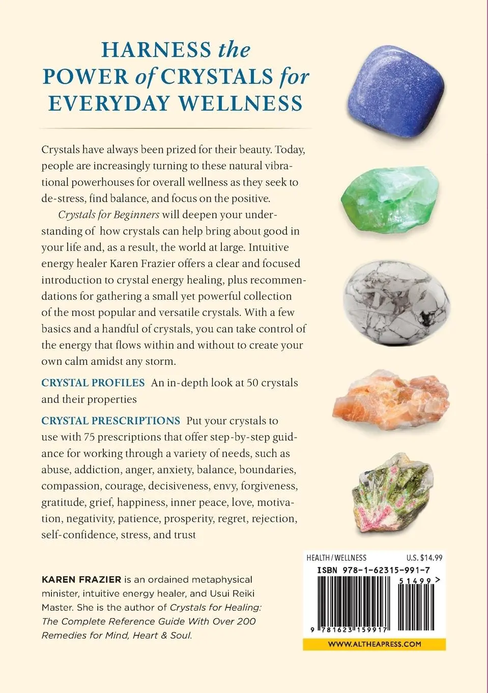 Rückseite: 9781623159917 | Crystals for Beginners | Karen Frazier | Taschenbuch | Englisch | 2017