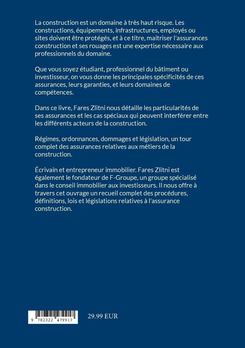 Rückseite: 9782322479917 | Assurance construction | Régimes, ordonnances, dommages et législation