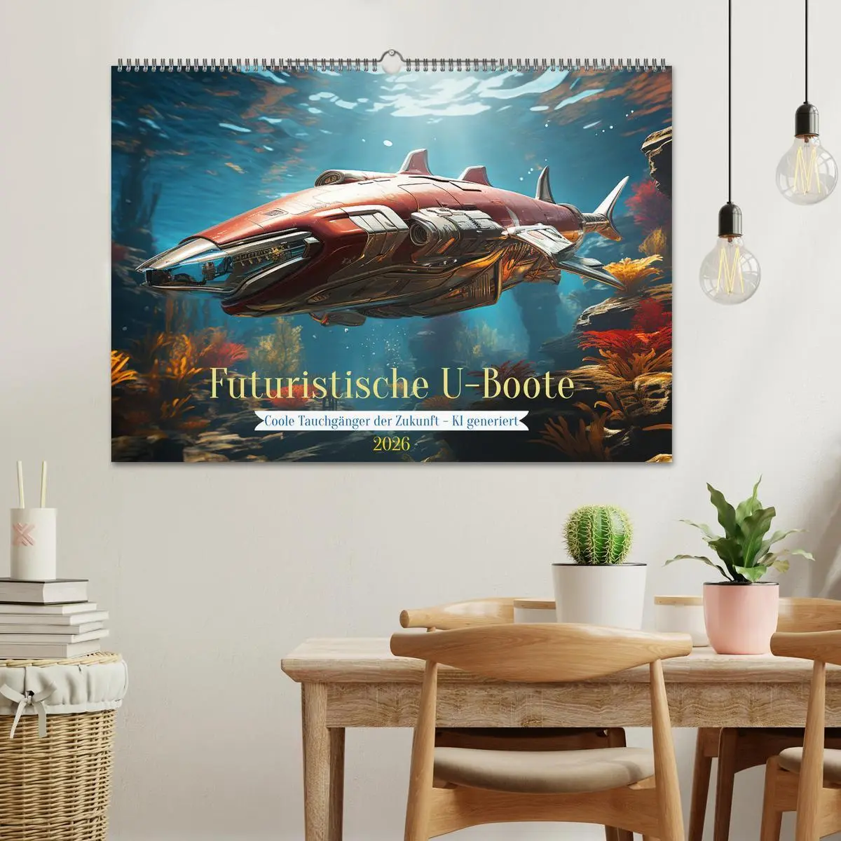 Bild: 9783457499917 | Futuristische U-Boote (Wandkalender 2026 DIN A2 quer), CALVENDO...