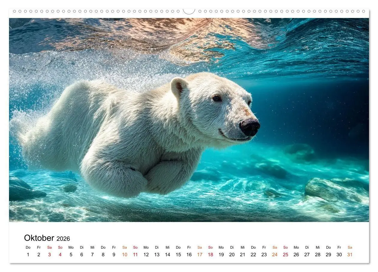 Bild: 9783516659917 | Eisbären - die Stimme der Wildnis (Wandkalender 2026 DIN A2 quer),...