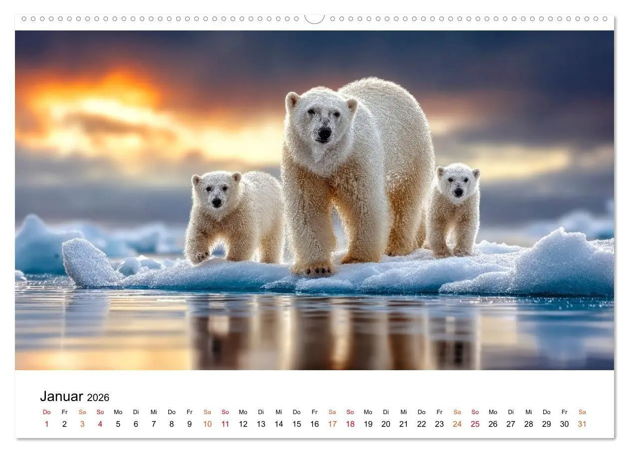 Bild: 9783516659917 | Eisbären - die Stimme der Wildnis (Wandkalender 2026 DIN A2 quer),...