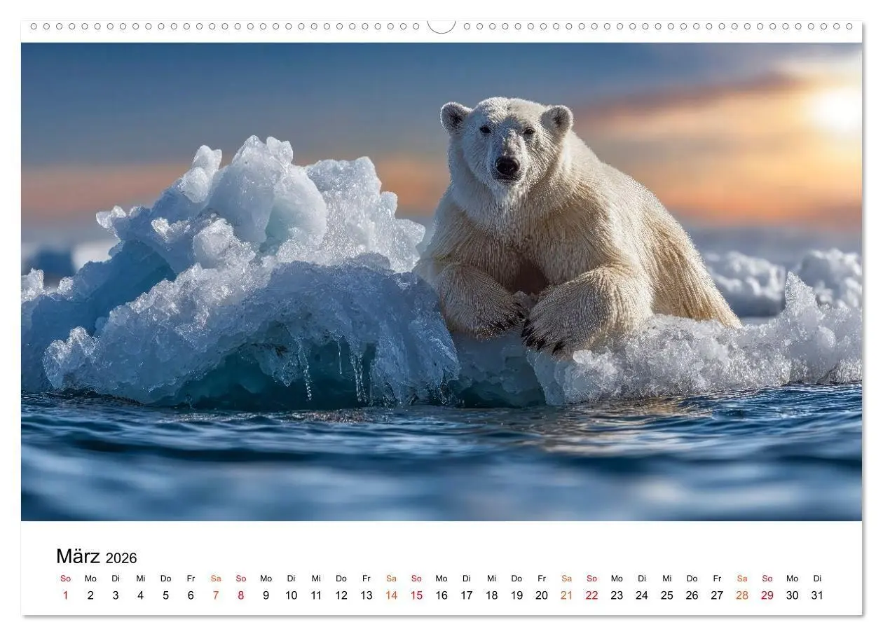 Bild: 9783516659917 | Eisbären - die Stimme der Wildnis (Wandkalender 2026 DIN A2 quer),...