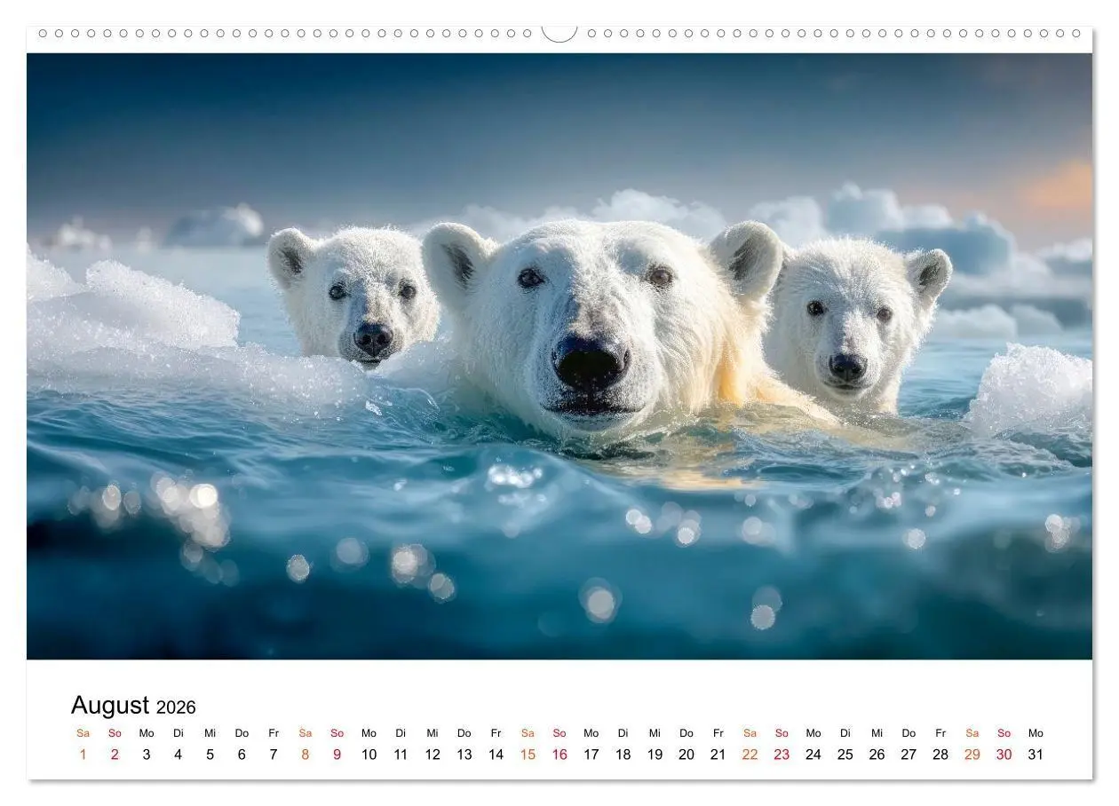 Bild: 9783516659917 | Eisbären - die Stimme der Wildnis (Wandkalender 2026 DIN A2 quer),...