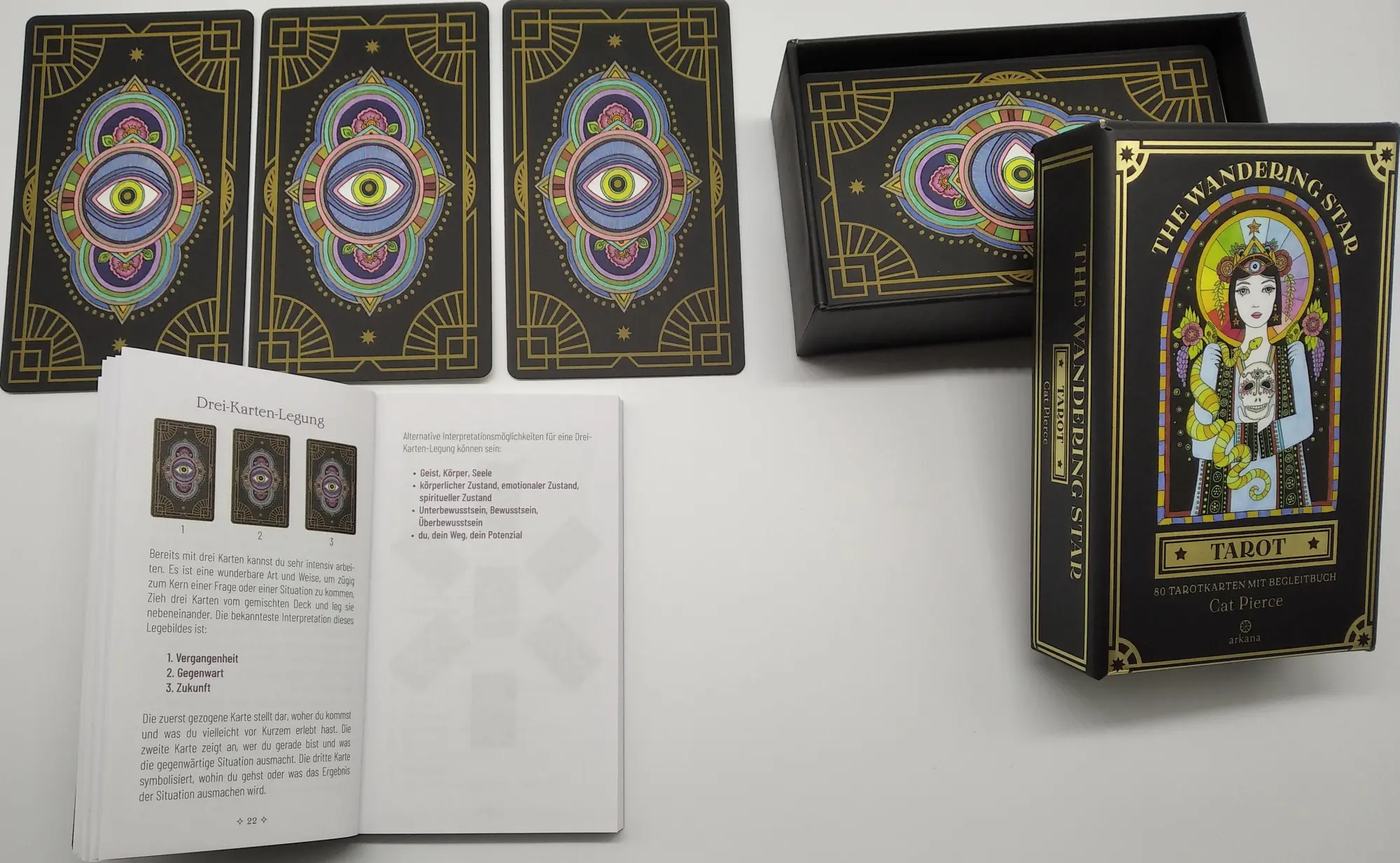 Bild: 4250938600018 | The Wandering Star Tarot | 80 Tarotkarten mit Begleitbuch | Cat Pierce