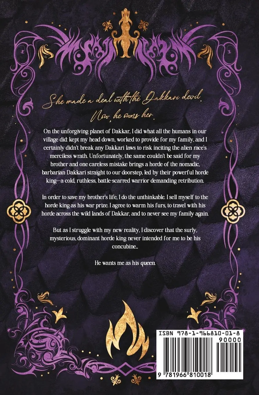 Rückseite: 9781966810018 | Captive of the Horde King | Alternate Cover Edition | Zoey Draven