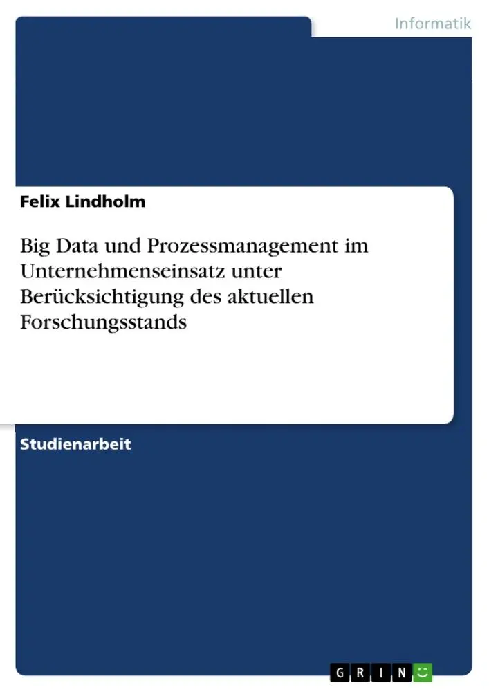 Cover: 9783389060018 | Big Data und Prozessmanagement im Unternehmenseinsatz unter...