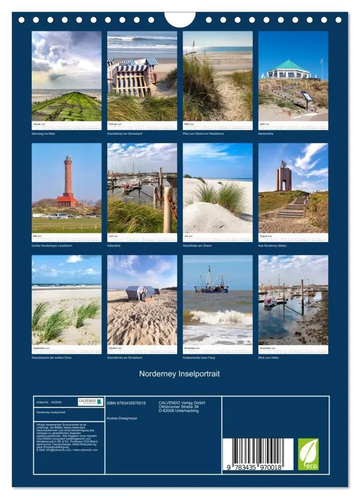 Bild: 9783435970018 | Norderney Inselportrait (Wandkalender 2025 DIN A4 hoch), CALVENDO...