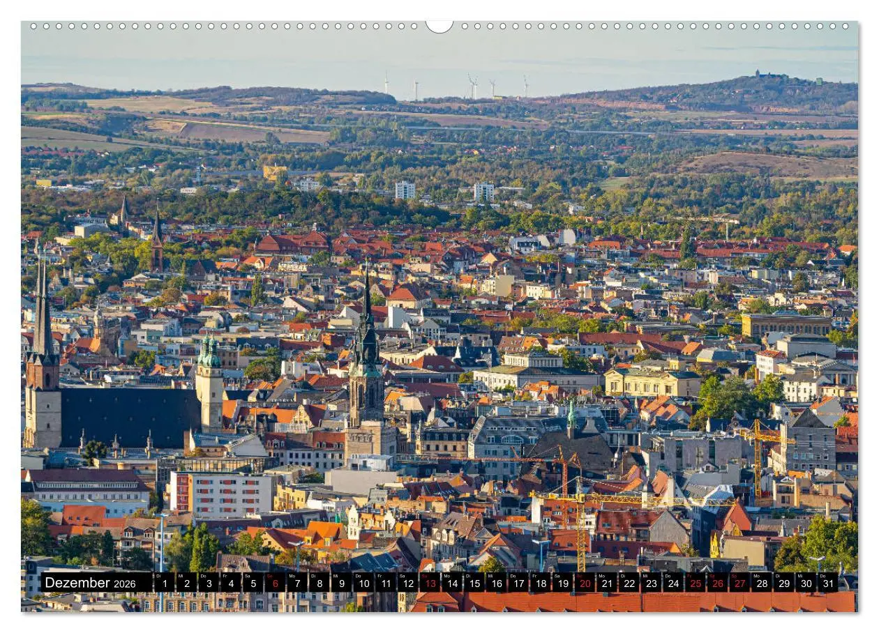 Bild: 9783457750018 | Halle an der Saale von oben (Wandkalender 2026 DIN A2 quer),...