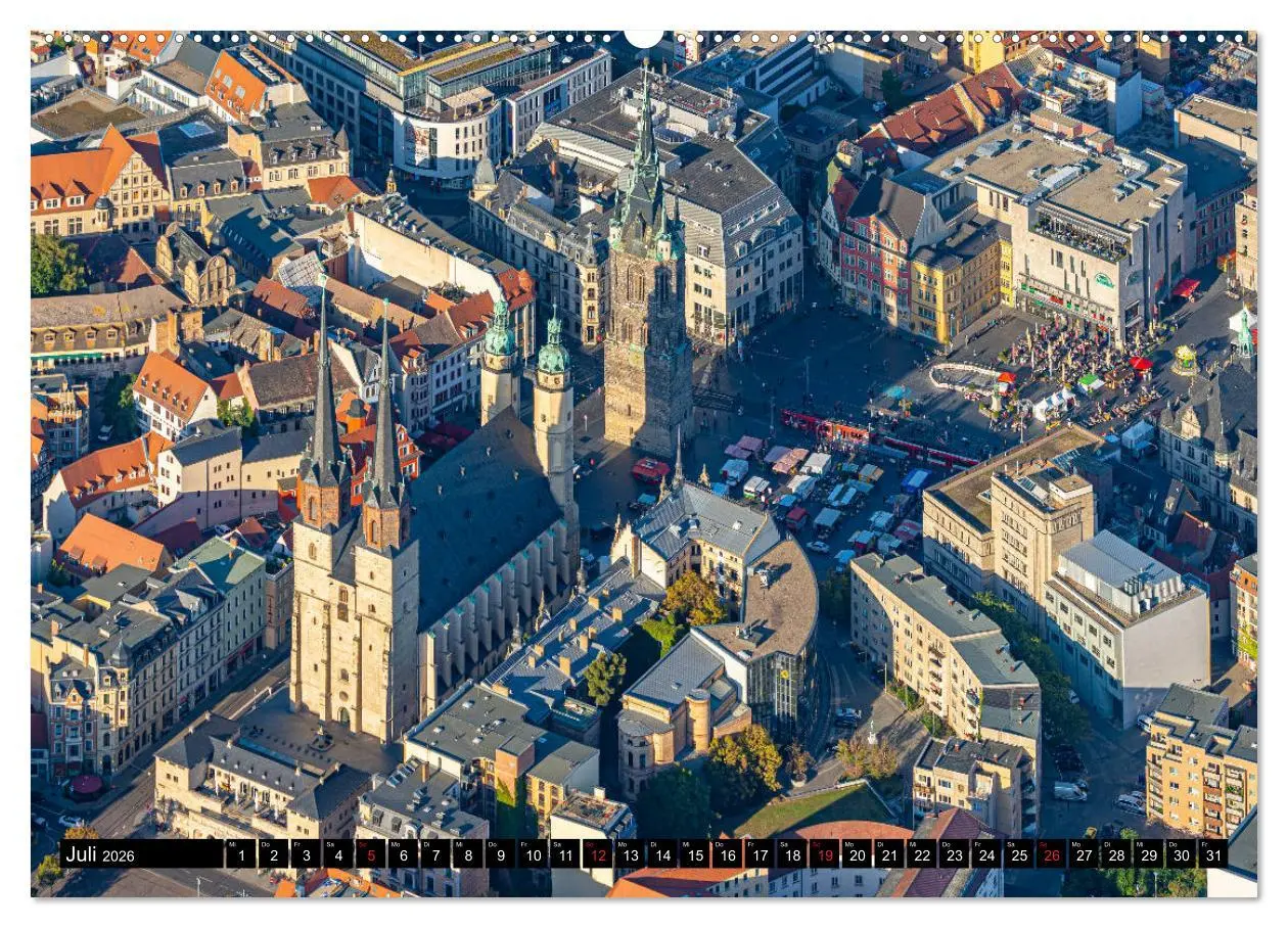 Bild: 9783457750018 | Halle an der Saale von oben (Wandkalender 2026 DIN A2 quer),...