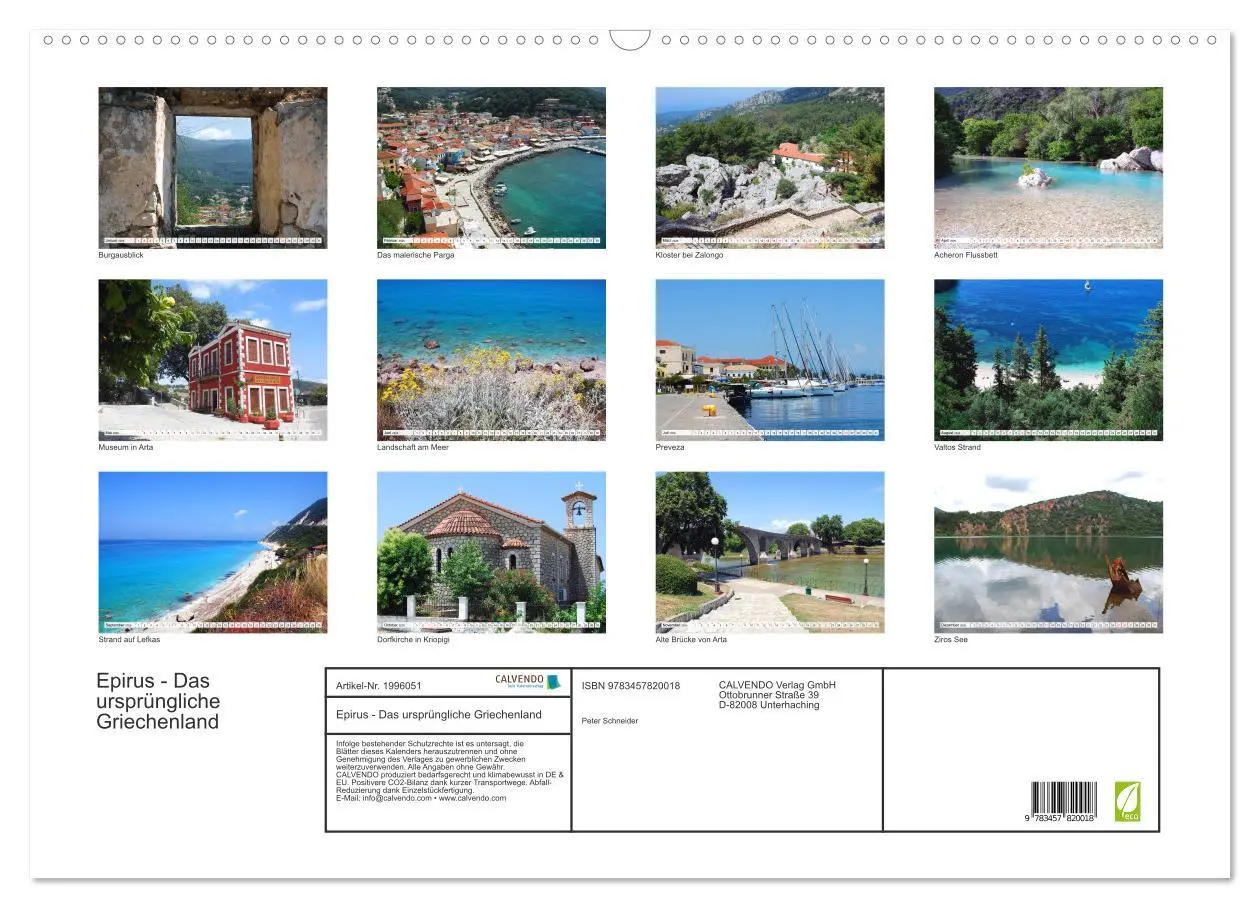 Bild: 9783457820018 | Epirus - Das ursprüngliche Griechenland (Wandkalender 2026 DIN A2...
