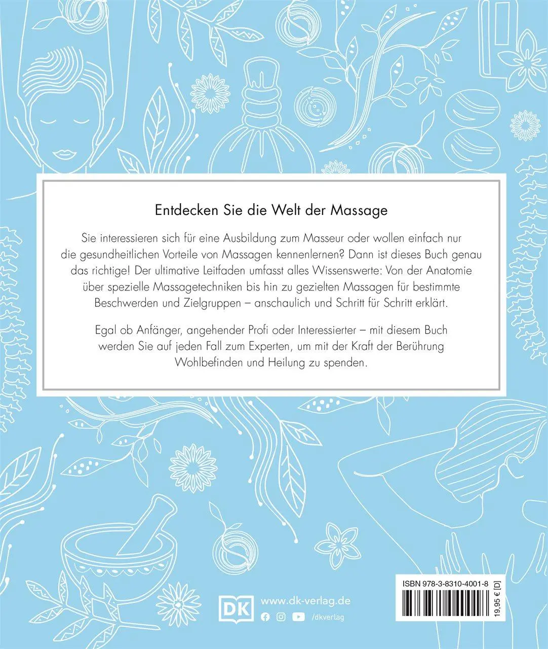 Rückseite: 9783831040018 | Das große Buch der Massage | DK Verlag | Buch | 252 S. | Deutsch