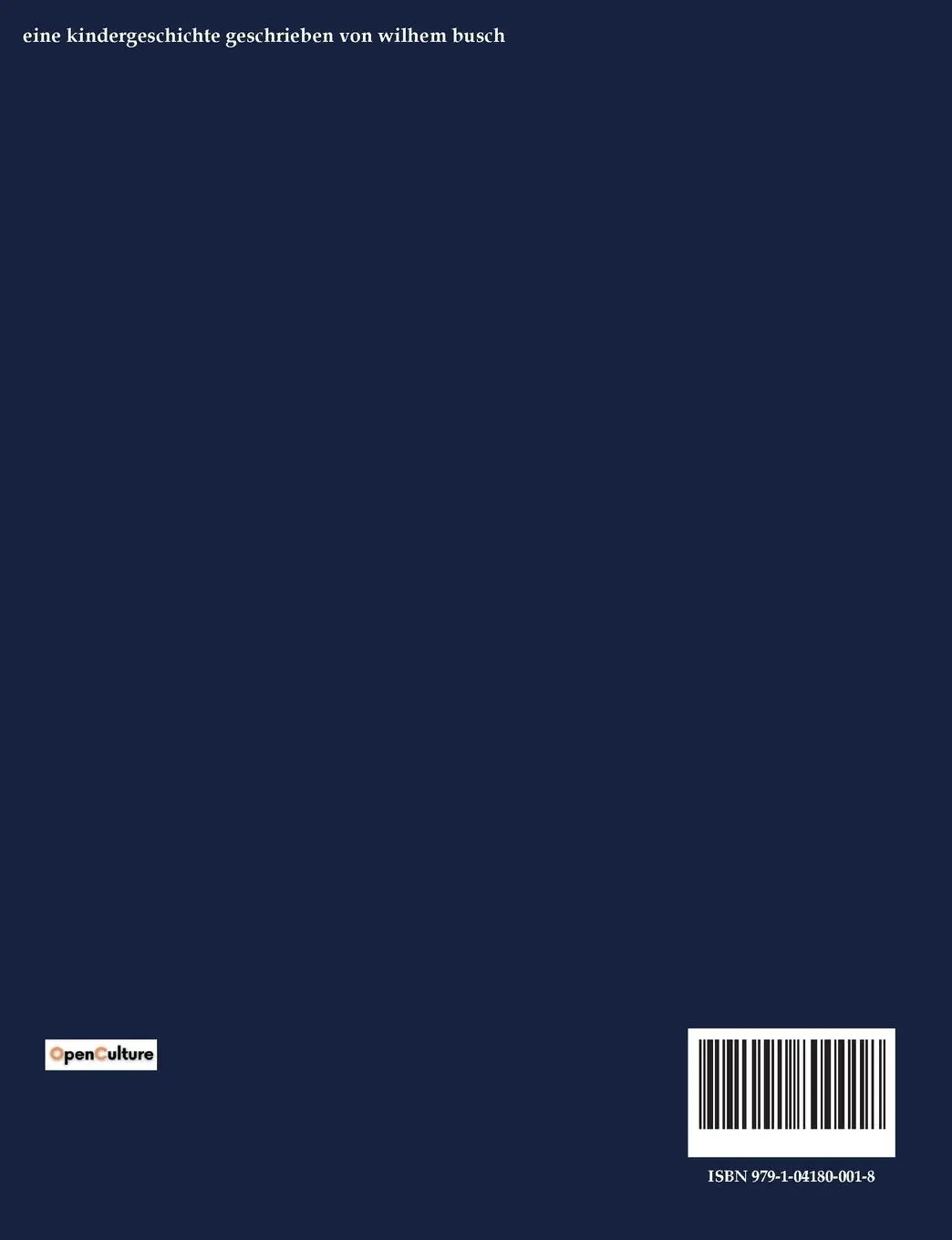 Rückseite: 9791041800018 | Die kühne Müllerstochter | Wilhelm Busch | Taschenbuch | 24 S. | 2022