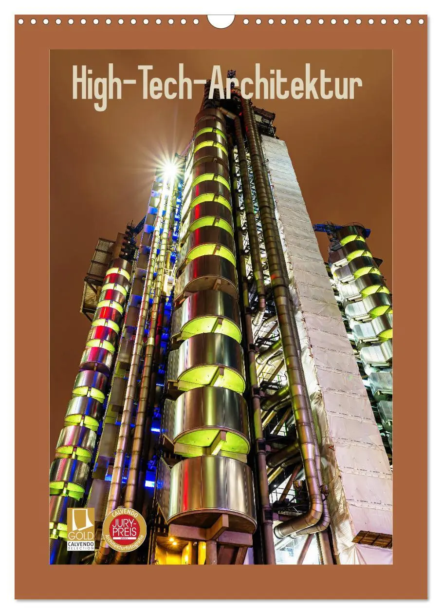 Cover: 9783516380118 | High-Tech-Architektur (Wandkalender 2026 DIN A3 hoch), CALVENDO...