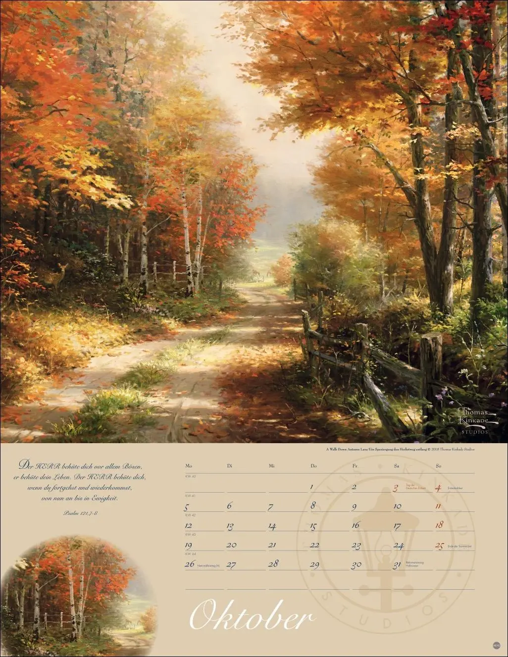 Bild: 9783756410118 | Thomas Kinkade: Land im Licht Kalender 2026 | Thomas Kinkade | 14 S.