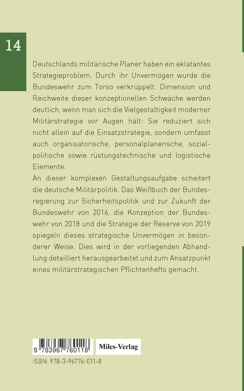 Rückseite: 9783967760118 | Das Elend der Strategen | Reihe Standpunkte und Orientierungen Band 14