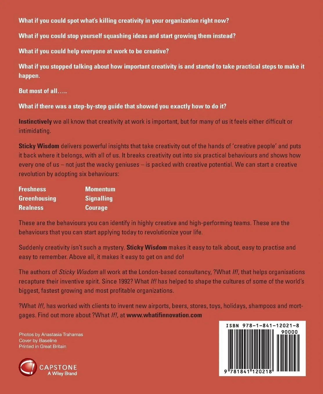 Rückseite: 9781841120218 | Sticky Wisdom | How to Start a Creative Revolution at Work | Buch