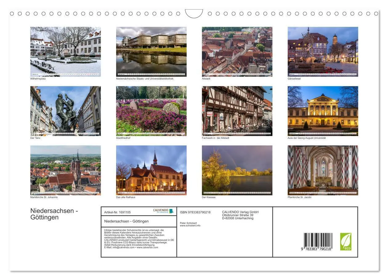 Bild: 9783383790218 | Niedersachsen - Göttingen (Wandkalender 2025 DIN A3 quer), CALVENDO...