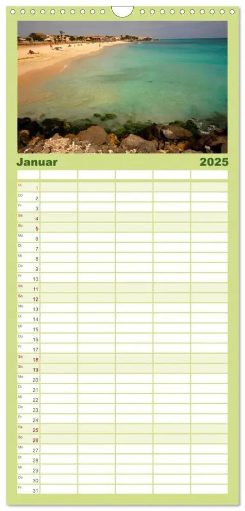 Bild: 9783457110218 | Familienplaner 2025 - Kap Verde mit 5 Spalten (Wandkalender, 21 x...