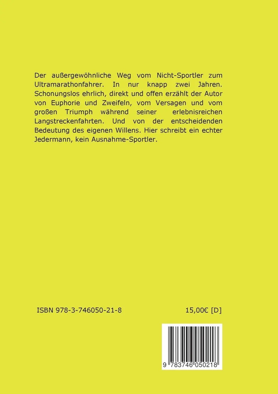 Rückseite: 9783746050218 | So weit der Wille trägt | 1.200 km mit dem Rad - am Stück | Lars Kuhn