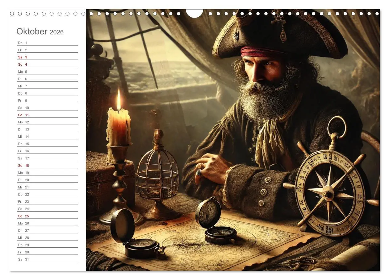 Bild: 9783457270318 | KI Piraten - Abenteuer der Seeräuber auf hoher See (Wandkalender...