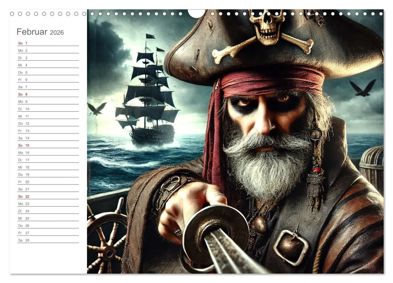 Bild: 9783457270318 | KI Piraten - Abenteuer der Seeräuber auf hoher See (Wandkalender...