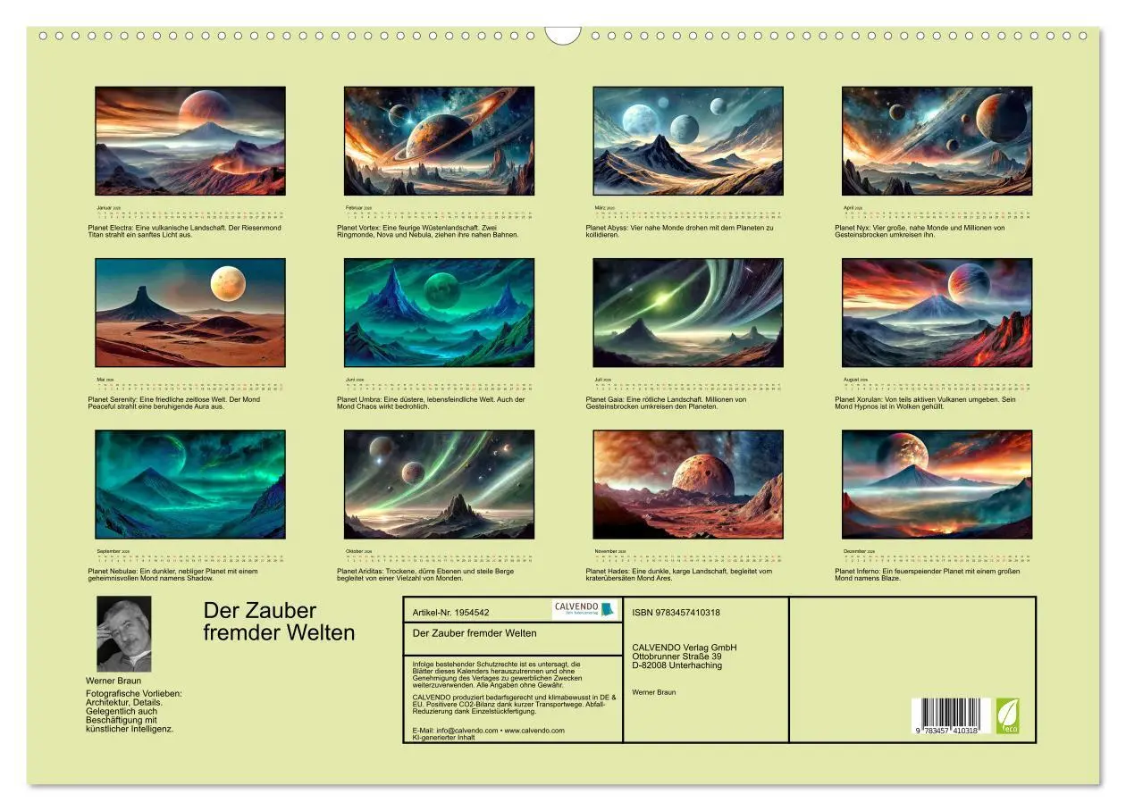 Bild: 9783457410318 | Der Zauber fremder Welten (Wandkalender 2026 DIN A2 quer), CALVENDO...