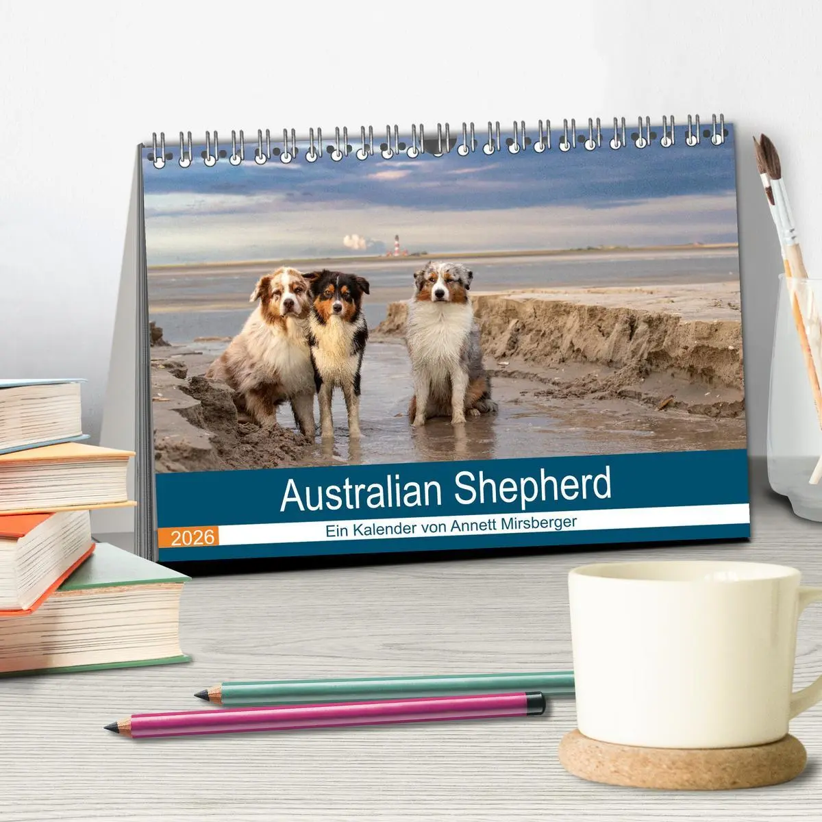 Bild: 9783516120318 | Australian Shepherd 2026 (Tischkalender 2026 DIN A5 quer), CALVENDO...