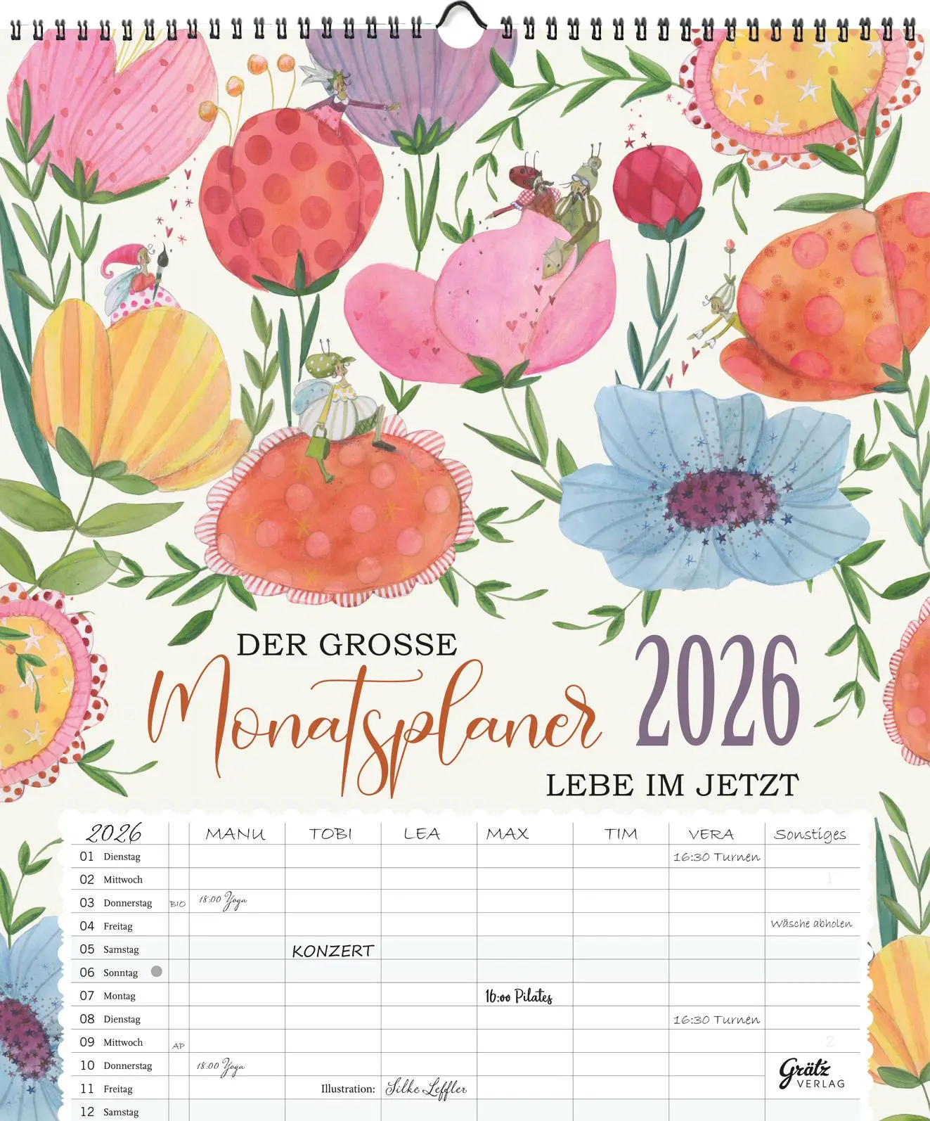 Cover: 9783911060318 | Großer Monatsplaner 2026 | Tropical Paradise | Silke Leffler | Deutsch