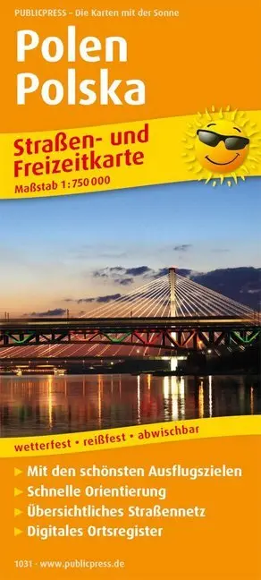 Cover: 9783961320318 | PUBLICPRESS Straßen- und Freizeitkarte Polen | (Land-)Karte | Gefalzt