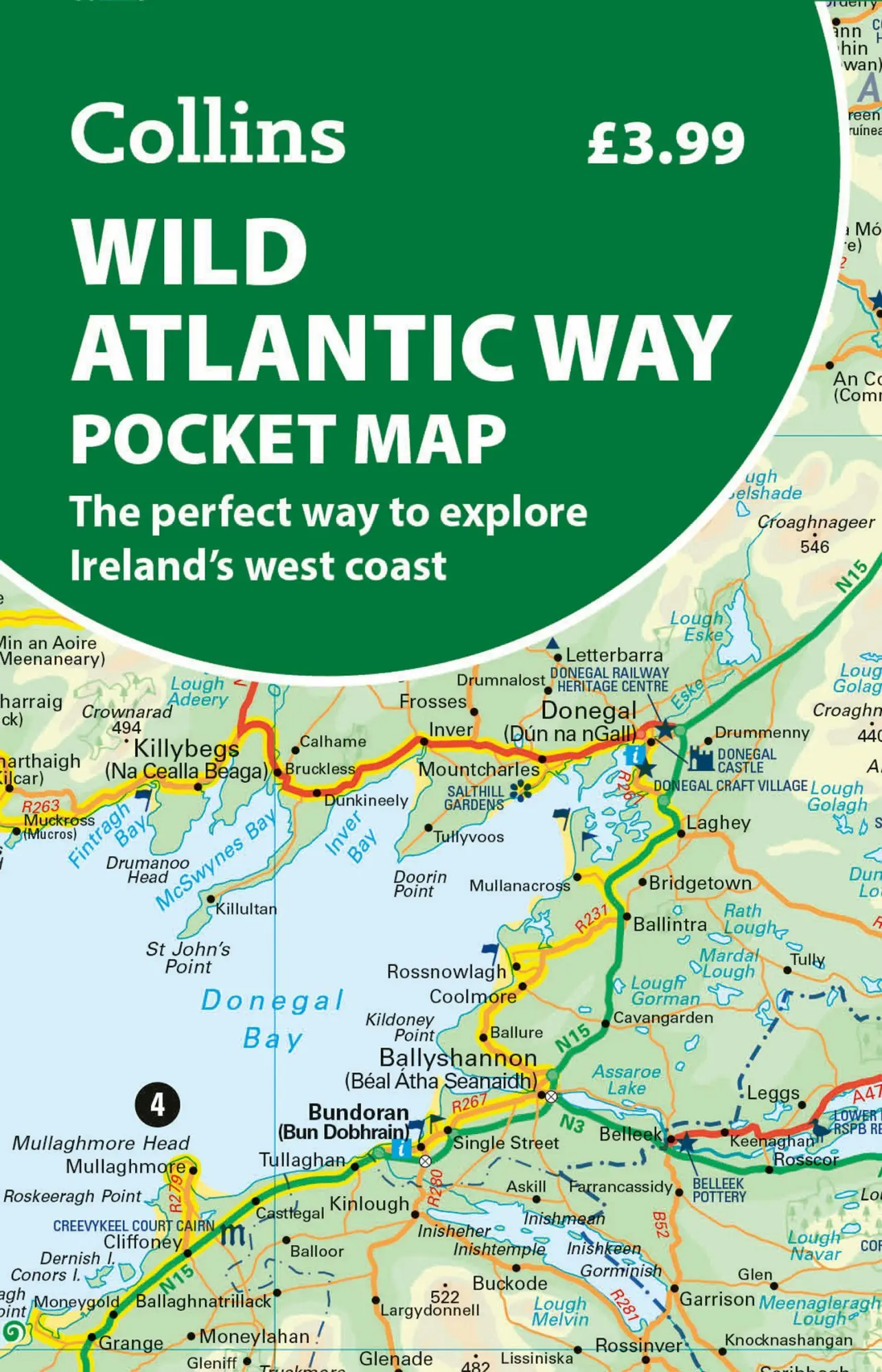 Cover: 9780008780418 | Wild Atlantic Way Pocket Map | Collins Maps | (Land-)Karte | Englisch