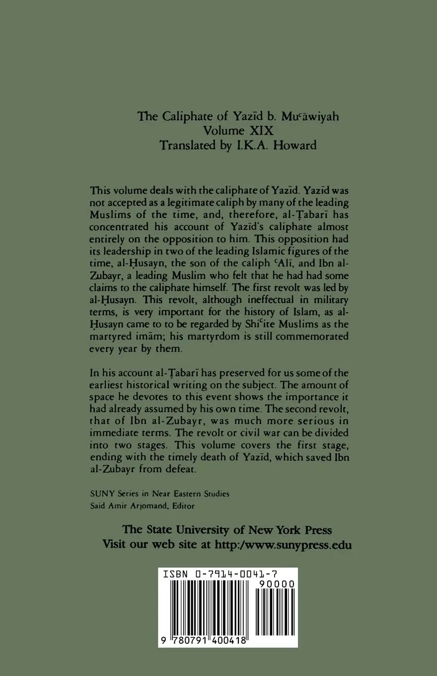 Rückseite: 9780791400418 | The History of al-¿abar¿ Vol. 19 | Al-Tabari | Taschenbuch | Englisch