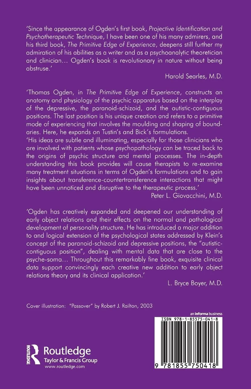 Rückseite: 9781855750418 | The Primitive Edge of Experience | Thomas Ogden | Taschenbuch | 1992