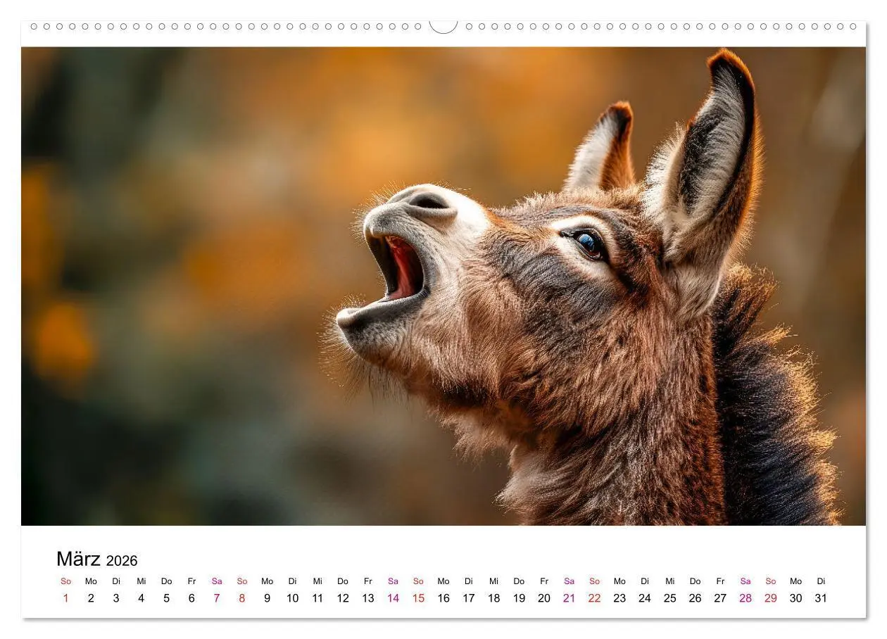 Bild: 9783457330418 | Esel - neugierige Typen (Wandkalender 2026 DIN A2 quer), CALVENDO...