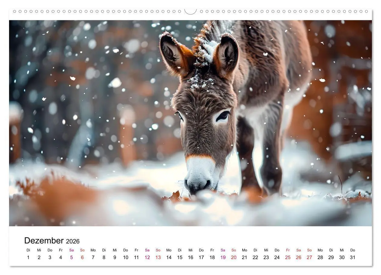 Bild: 9783457330418 | Esel - neugierige Typen (Wandkalender 2026 DIN A2 quer), CALVENDO...