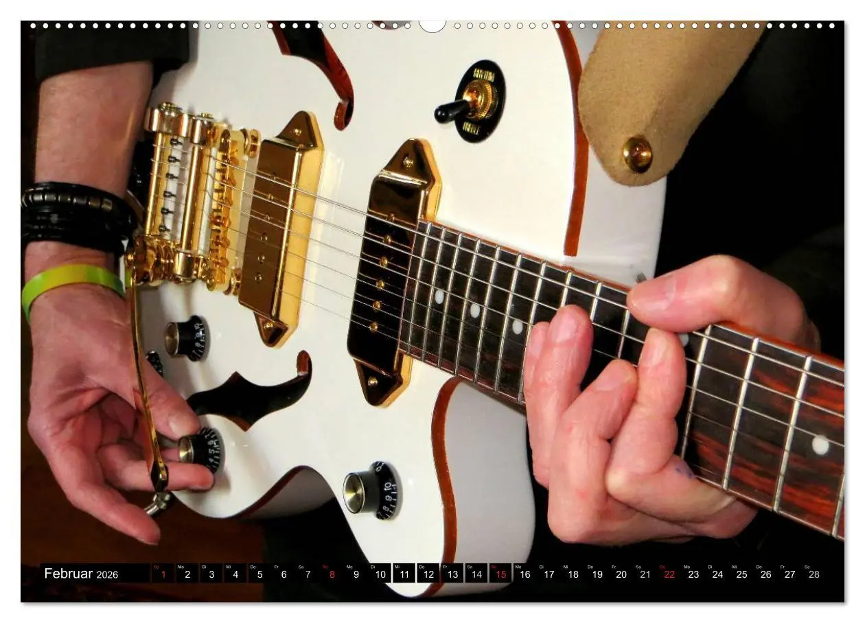 Bild: 9783457950418 | JAZZGITARREN in Szene gesetzt (Wandkalender 2026 DIN A2 quer),...