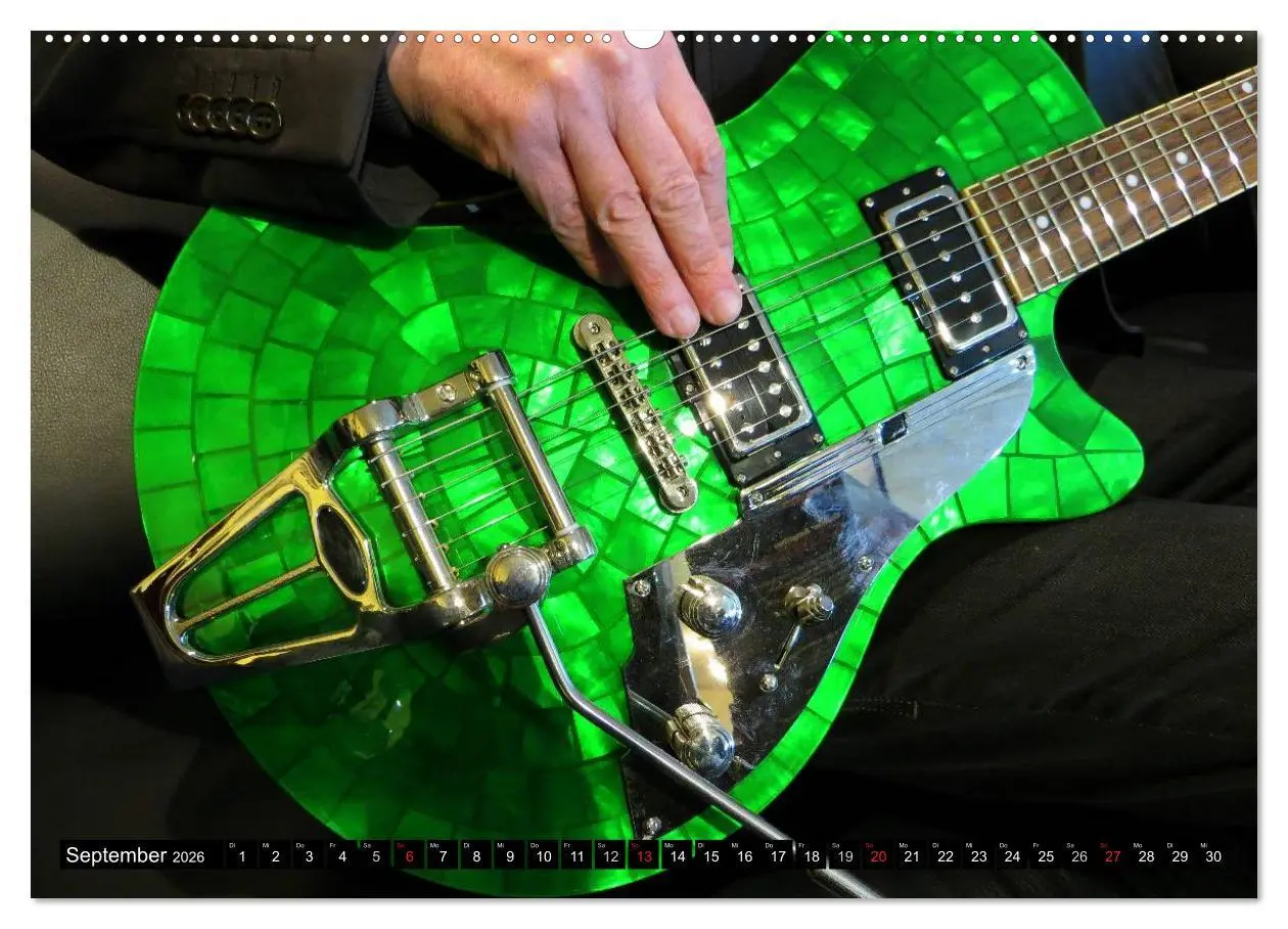 Bild: 9783457950418 | JAZZGITARREN in Szene gesetzt (Wandkalender 2026 DIN A2 quer),...