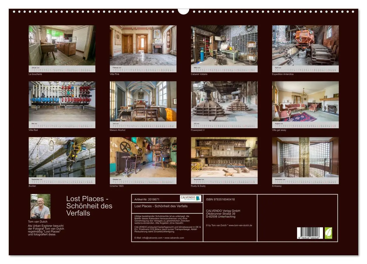 Bild: 9783516040418 | Lost Places - Schönheit des Verfalls (Wandkalender 2026 DIN A2...