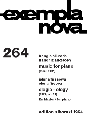 Cover: 9790003030418 | Music for piano (Ali-Sade) und Elegie op.21 (Firssowa) für Klavier