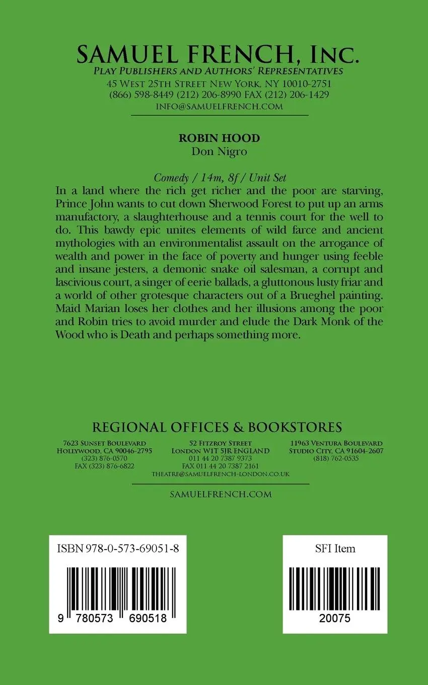 Rückseite: 9780573690518 | Robin Hood | Don Nigro | Taschenbuch | Kartoniert / Broschiert | 2010