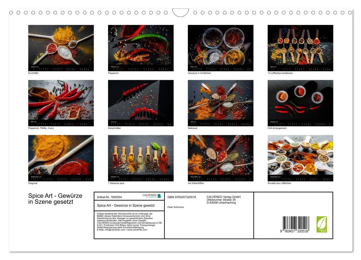 Bild: 9783457320518 | Spice Art - Gewürze in Szene gesetzt (Wandkalender 2026 DIN A3...