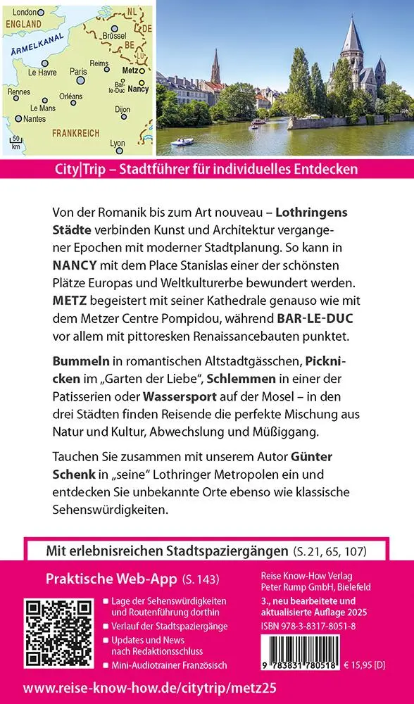 Bild: 9783831780518 | Reise Know-How CityTrip Metz und Nancy mit Bar-Le-Duc | Günter Schenk