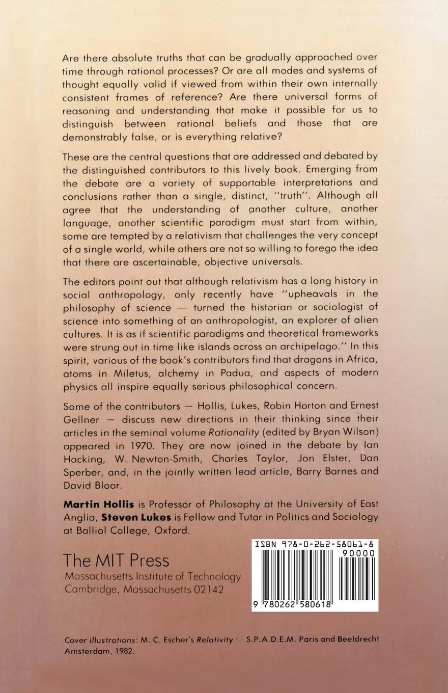 Rückseite: 9780262580618 | Rationality and Relativism | Martin Hollis (u. a.) | Taschenbuch