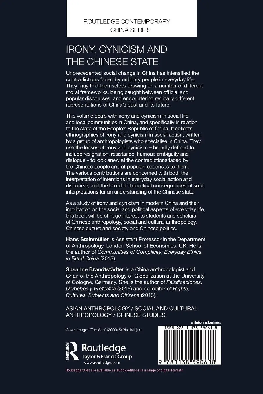 Rückseite: 9781138590618 | Irony, Cynicism and the Chinese State | Hans Steinmüller (u. a.)